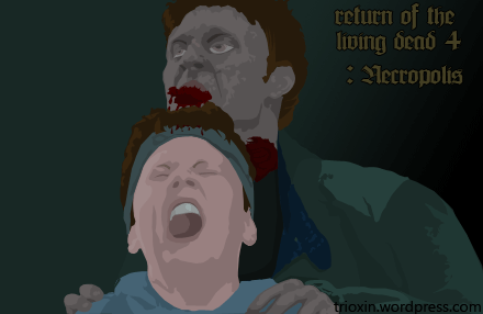 Vector image for zombie movie return of the living dead 4 necropolis